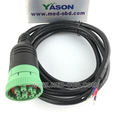 Green J1939 (9pin) To Open End 6ft 9pins Wired Female [YS-J1939FG06]